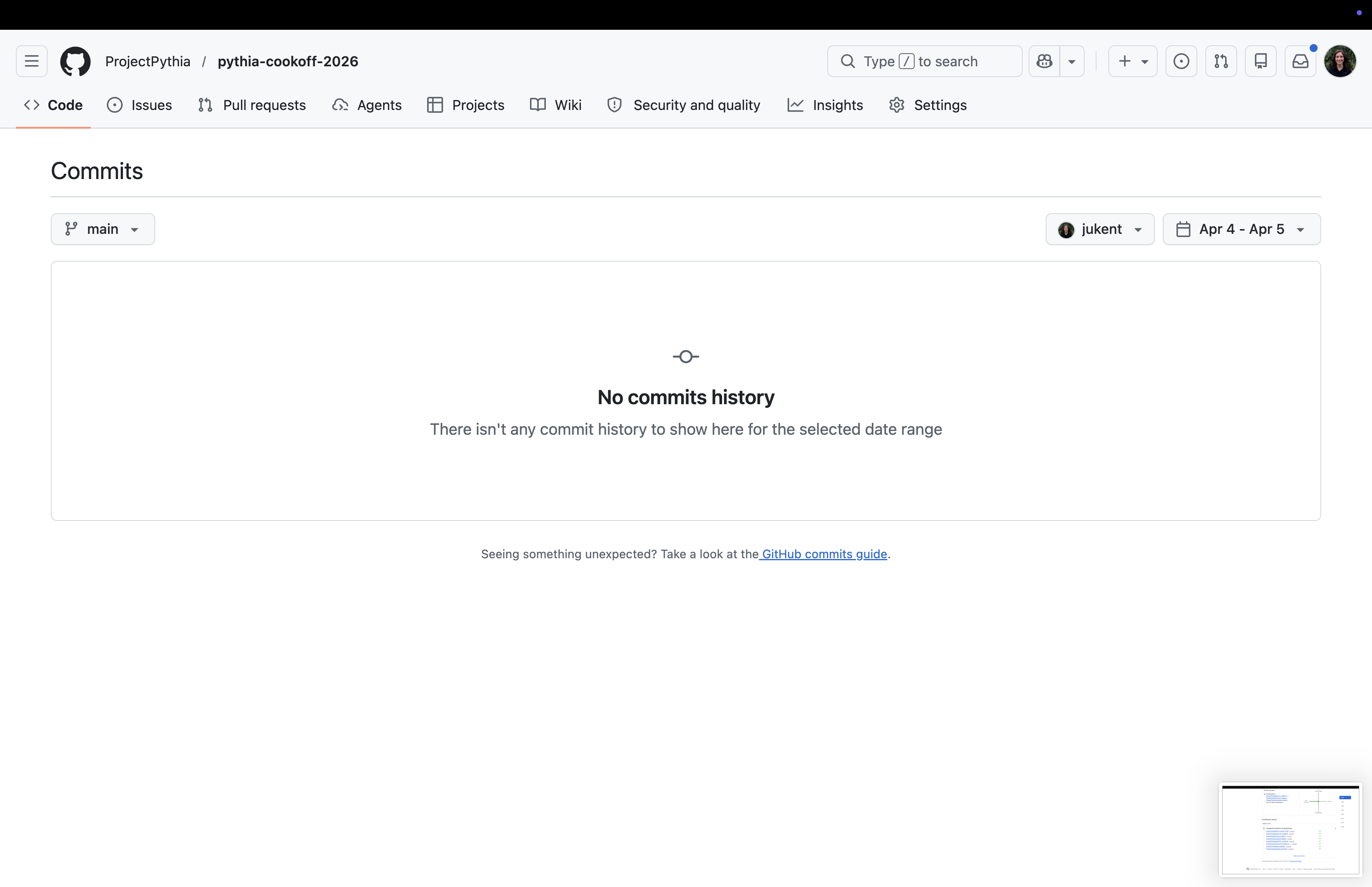 No Commits